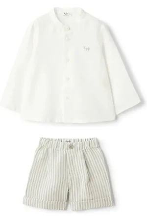 Il gufo Linen shirt and shorts set