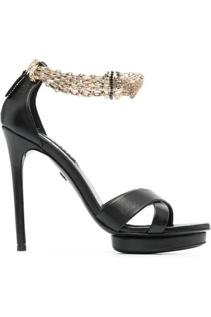 Roberto Cavalli Panther crystal-embellished sandals