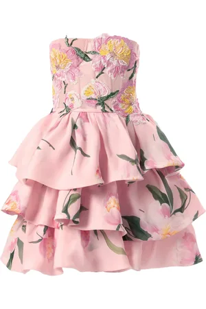 Carolina Herrera Floral-print ruffled mini dress