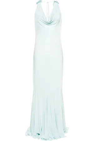 MAGDA BUTRYM Floral-appliqu?? cowl maxi dress