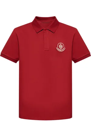 Moncler Appliqué cotton polo shirt