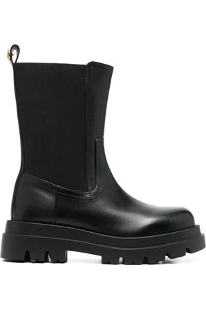 Twin-Set Ridged-sole leather boots