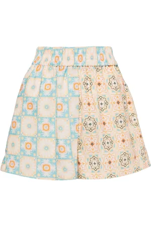 Never Fully Dressed Geometric-print high-rise shorts