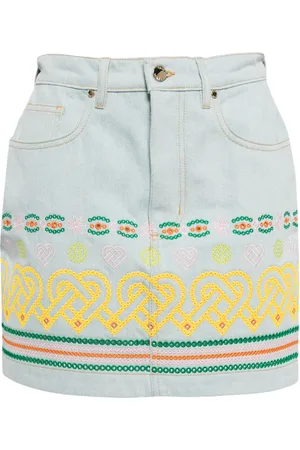Casablanca Embroidered cotton mini skirt