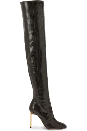 Tom Ford 105mm snakeskin-effect thigh-high boots