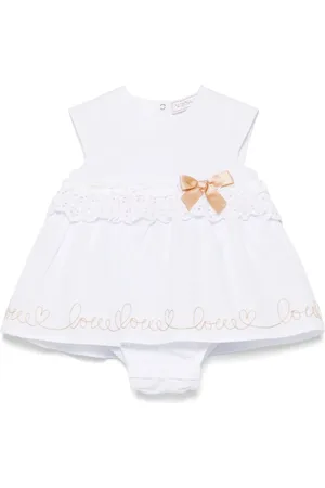 MONNALISA Ruffled cotton rompers