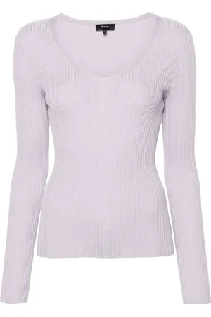 THEORY V-neck knitted top