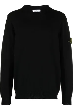 Stone Island Compass-appliqué cotton jumper