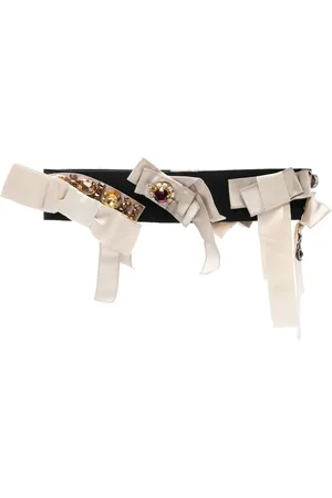 Dolce & Gabbana 2000s rhinestone-embellished silk belt