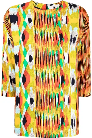Céline 2000s abstract print blouse