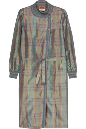 Missoni 1970s plaid-check silk coat