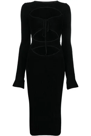 andre damo Cut-out ribbed midi dress