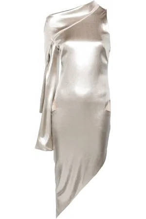 GENNY Asymmetric cut-out midi dress