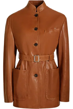Bally Belted leather jacket