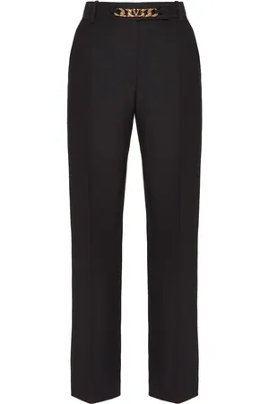 VALENTINO GARAVANI Crepe Couture VLogo Chain trousers