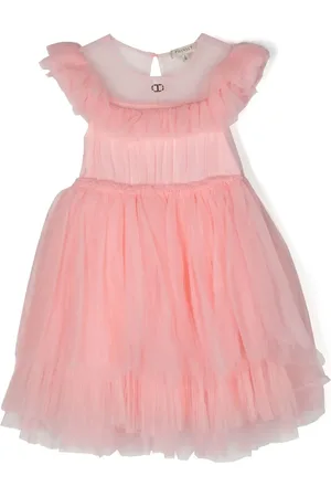 Twin-Set Tulle-overlay dress