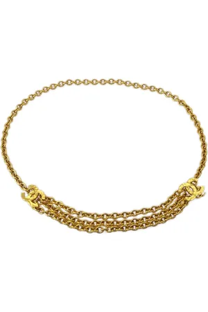 CHANEL 1990-2000 CC plaques cable-link chain belt