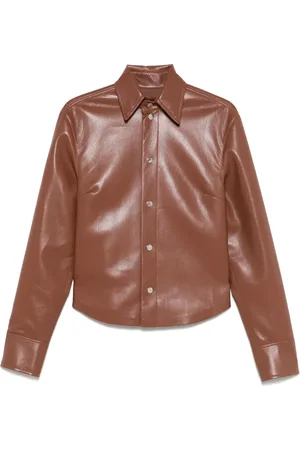 Nanushka Faux-leather shirt jacket