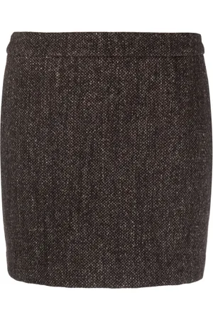 Roberto Collina High-waist wool-blend miniskirt