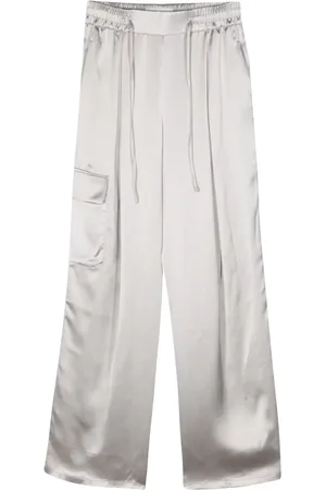 YVES SALOMON Wide-leg satin trousers