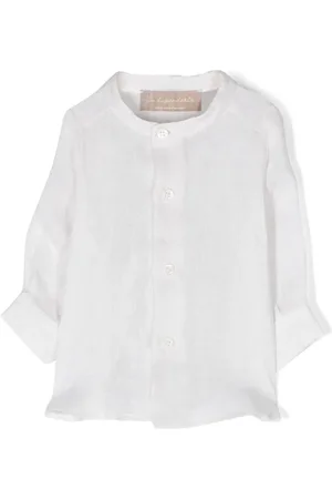 LA STUPENDERIA Long-sleeve linen shirt