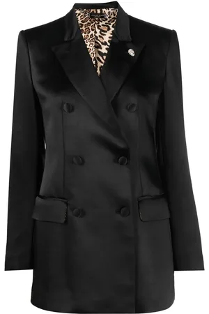 Philipp Plein Double-breasted satin blazer