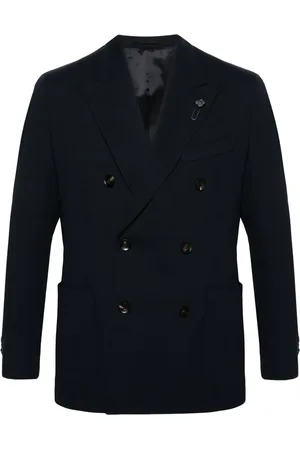 LARDINI Double-breasted wool blazer