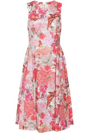 Marni Floral-print flared midi dress