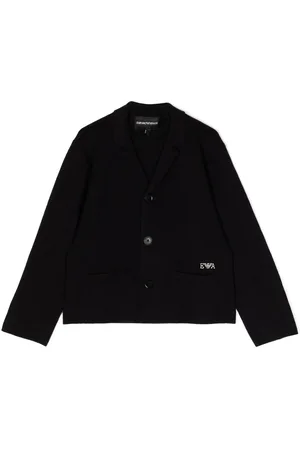 Emporio Armani Logo-embroidered single-breasted blazer