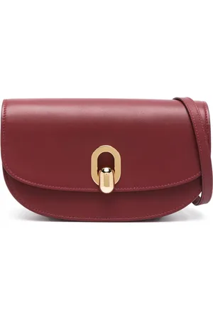 SAVETTE Tondo Crescent leather crossbody bag