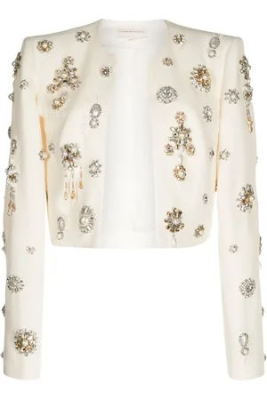 Zuhair Murad Brooch-details cropped jacket