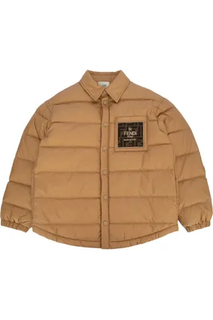 Fendi Logo patch padded jacket