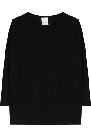 Allude Drop-shoulder linen jumper