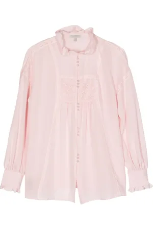 SHIATZY CHEN Sheer-lace silk blouse