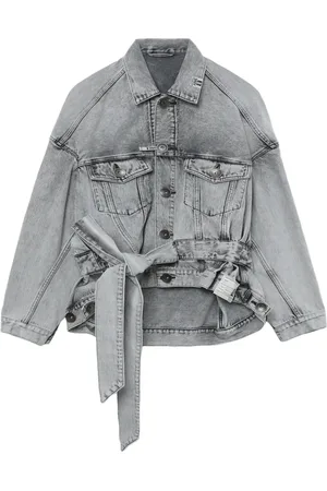 Maison Mihara Yasuhiro Cache-Coeur belted denim jacket