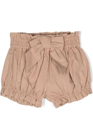 Donsje Bow-detail pleated shorts