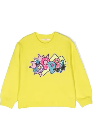 Billieblush Sequin-embellished crew-neck jumper