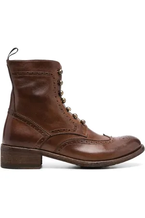Officine creative Perforated-detail leather boots