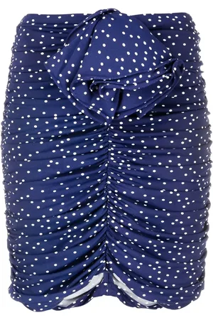 MAGDA BUTRYM Spot-print ruched mini skirt