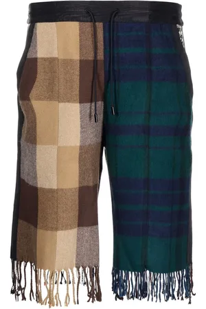 Marine Serre Tartan-print wool shorts