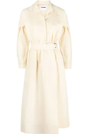 Jil Sander Belted waist midi dress