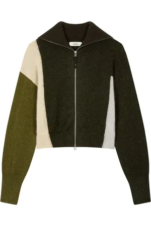Studio Tomboy Colour-block zip-up cardigan