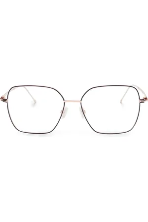 HUGO BOSS Square-frame stainless-steel glasses
