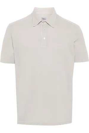FEDELI Piqu??-weave polo shirt