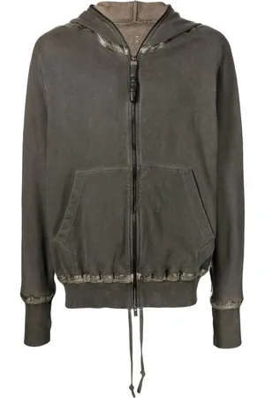 ISAAC SELLAM EXPERIENCE Tape-embellished zip-up hoodie