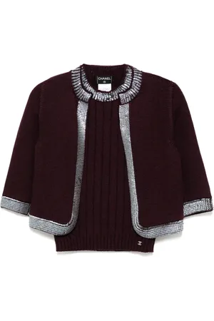 CHANEL 1999 crystal embellishment cardigan
