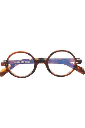 CUTLER & GROSS Tortoiseshell-effect round-frame glasses