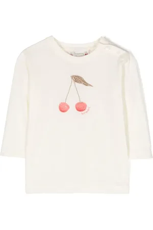 BONPOINT Cherry-print long-sleeved T-shirt