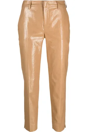 PT Torino Coated-finish tapered-leg trousers