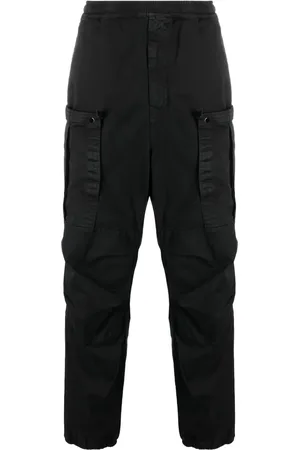 Stone Island Compass-patch cotton cargo trousers